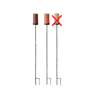 Lumineo Solar Kaars op steker 117cm - Multi (assorti)