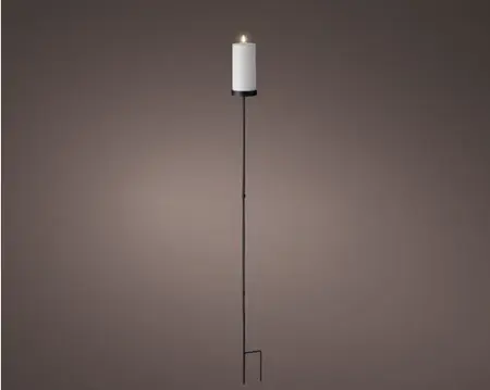 Lumineo Solar Kaars op steker 117cm - Wit - afbeelding 2