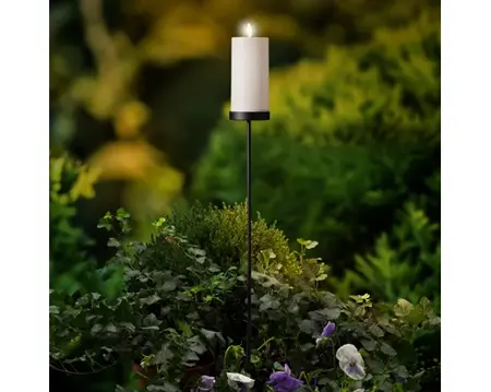 Lumineo Solar Kaars op steker 117cm - Wit - afbeelding 3