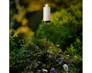 Lumineo Solar Kaars op steker 117cm - Wit - afbeelding 3
