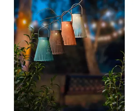 Lumineo Solar Lantaarn Plastic H.18.5cm - Diverse kleuren - afbeelding 2