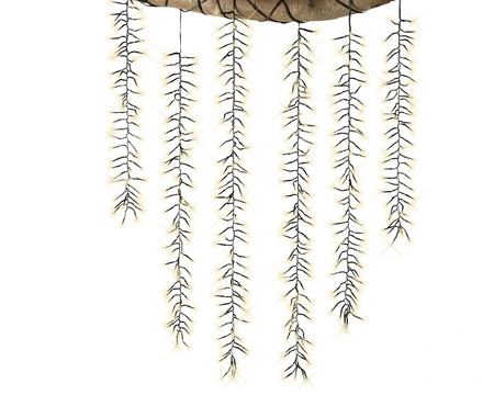 Lumineo Tree Cascade Cluster Twinkle 480LED Warm Wit - afbeelding 2