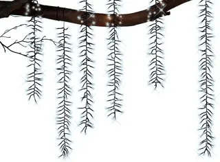 Lumineo Tree Cascade Twinkle 6x2m - 480LED Koel Wit - afbeelding 2