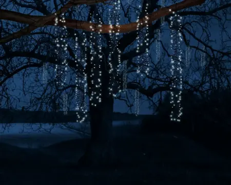 Lumineo Tree Cascade Twinkle 6x2m - 480LED Koel Wit - afbeelding 4