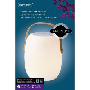 Lumineo Led verlichting tuinmet speaker verpakking