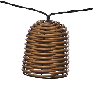 Luxform Solar Rattan Lichtsnoer - 10 lampjes - afbeelding 4