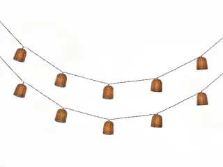 Rattan Solar Lichtsnoer - 10 lampjes