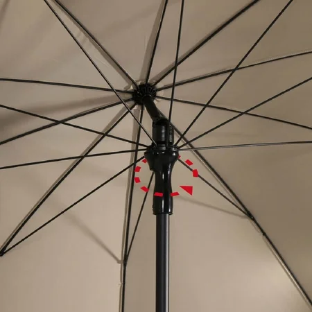 Madison Patmos Luxe Stokparasol 210x140cm - Ecru - afbeelding 4