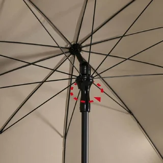Madison Patmos Luxe Stokparasol 210x140cm - Ecru - afbeelding 4