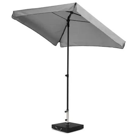 Madison Patmos Luxe Stokparasol 210x140cm - Lichtgrijs - afbeelding 2