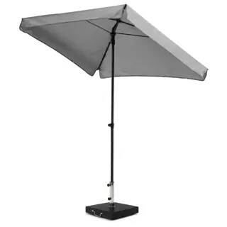 Madison Patmos Luxe Stokparasol 210x140cm - Lichtgrijs - afbeelding 2