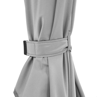 Madison Patmos Luxe Stokparasol 210x140cm - Lichtgrijs - afbeelding 3