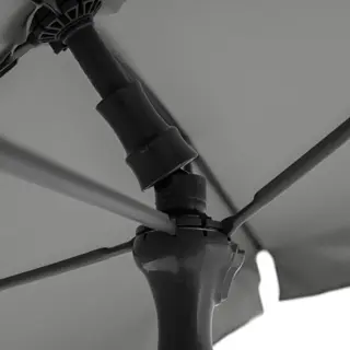 Madison Patmos Luxe Stokparasol 210x140cm - Lichtgrijs - afbeelding 4