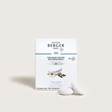 Navulling Maison Berger Auto Diffuser – Musc Cocoon (2 st.)