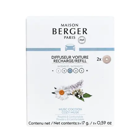 Maison Berger Auto Diffuser Navulling 2 Stuks - Musc Cocoon