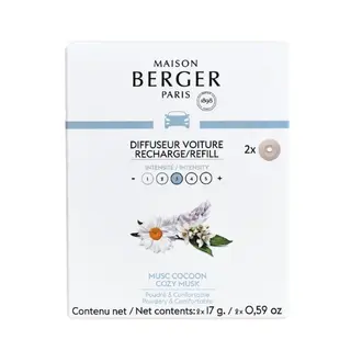 Maison Berger Auto Diffuser Navulling 2 Stuks - Musc Cocoon
