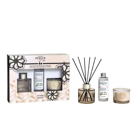 Maison Berger Giftset Lady Flower - Duo Mini Eternity - Parfumsticks 90ml + Kaars