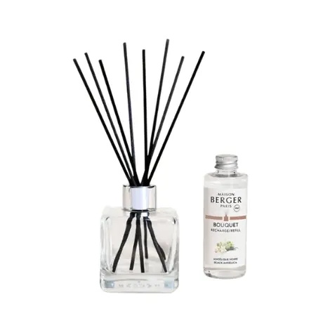 Maison Berger Paris Parfumverspreider Cube – Black Angelica – 100 ml