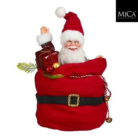 Mica Decorations Bewegende Kerstman met Muziek - 30 cm - afbeelding 1