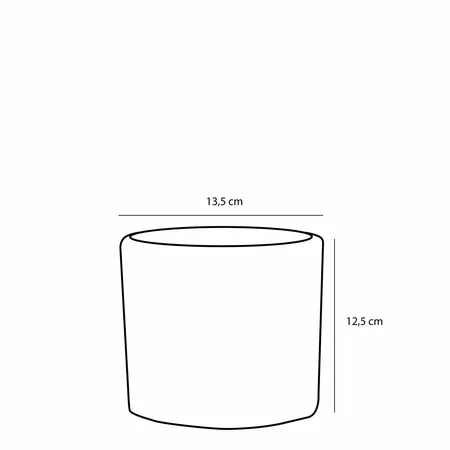 Mica Decorations Bloempot Era  - D13,5H12,5cm - Wit - afbeelding 2