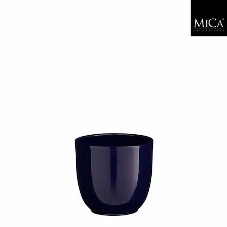 Mica Decorations Bloempot Tusca - D12h11cm - Donkerblauw