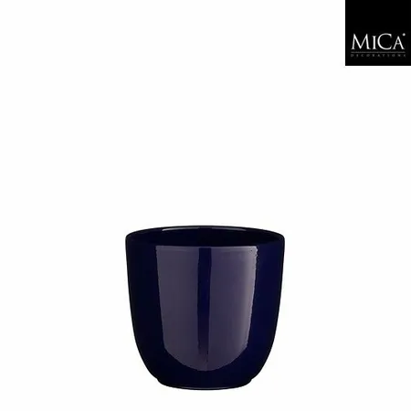 Mica Decorations Bloempot Tusca - D13.5h13cm - Donkerblauw