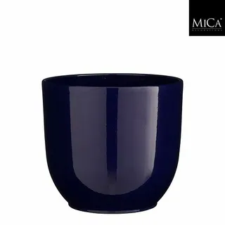 Mica Decorations Bloempot Tusca - D22.5h20cm - Donkerblauw