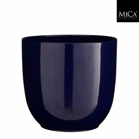 Mica Decorations Bloempot Tusca - D25h23cm - Donkerblauw