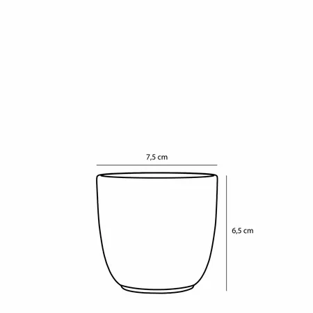 Mica Decorations Bloempot Tusca - D7.5h6.5cm - Wit Mat - afbeelding 2