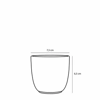 Mica Decorations Bloempot Tusca - D7.5h6.5cm - Wit Mat - afbeelding 2