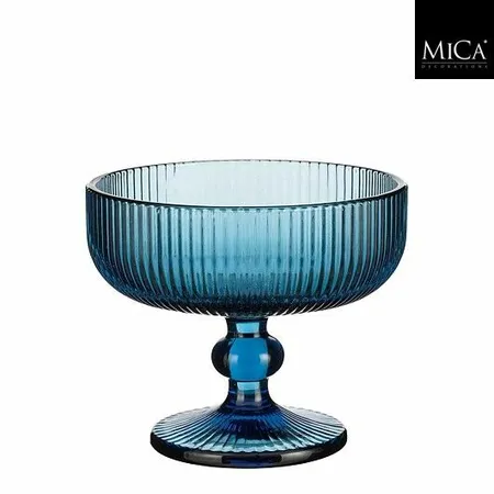 Mica Decorations Merlot ijscoupe blauw - h10xd12cm