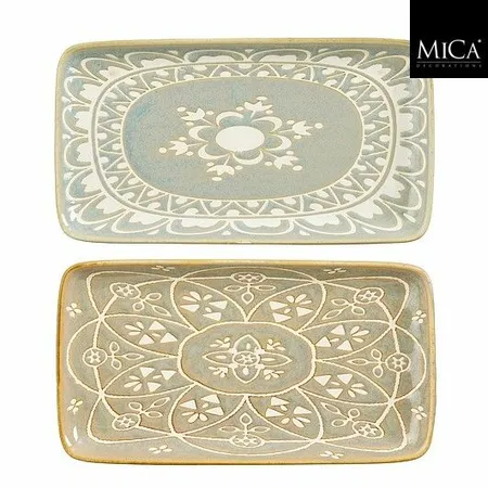 Mica Decorations Isa bord 24x13x2cm (grijs of groen)