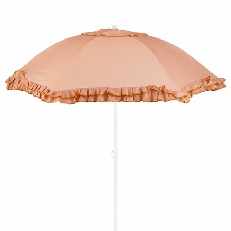 Mica Decorations Kantelbare Parasol met Ruches Perzik - afbeelding 1