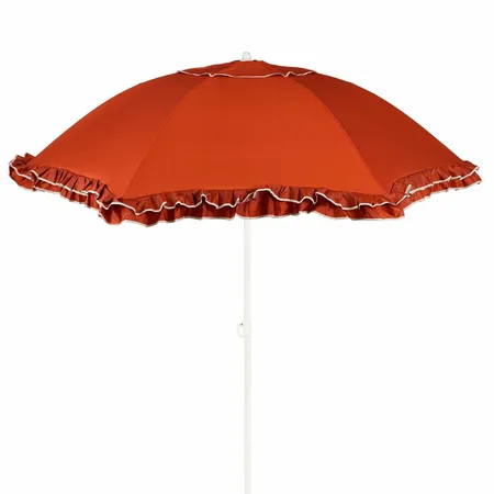 Mica Decorations Kantelbare Parasol met Ruches Terra - afbeelding 1