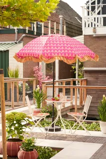 Mica Decorations Parasol Hart H238 x Ø220 cm - Roze - afbeelding 9