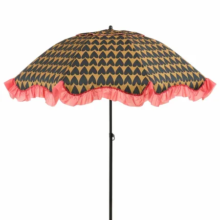 Mica Decorations Parasol Hart H238 x Ø220 cm - Zwart