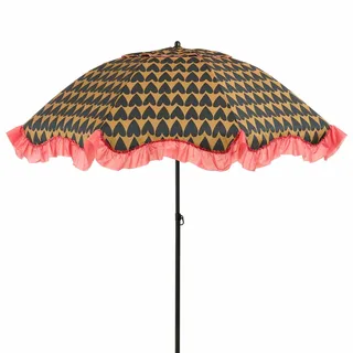 Mica Decorations Parasol Hart H238 x Ø220 cm - Zwart