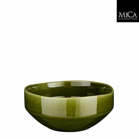Mica Decorations Schaal Rhea D18h8cm Groen - afbeelding 1