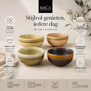 Mica Decorations Schaaltjes Brino Set van 4 stuks - afbeelding 4