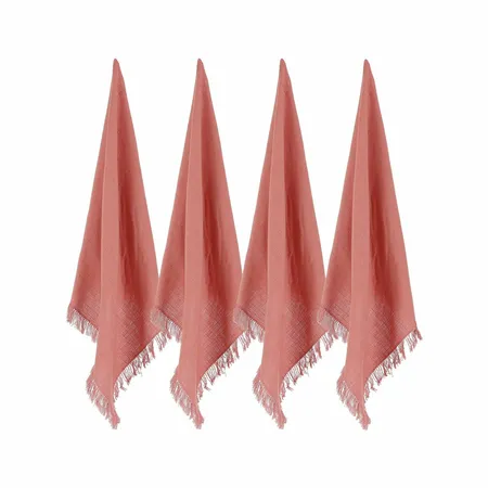 Mica Decorations Servet Villia - set van 4 - Zalm - afbeelding 2