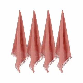 Mica Decorations Servet Villia - set van 4 - Zalm - afbeelding 2