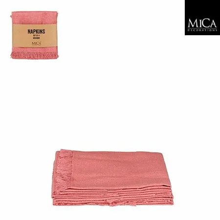 Mica Decorations Servetten Villia – 4 stuks – Zalm – Stoffen Servet