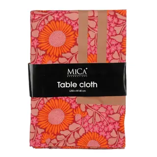 Mica Decorations Tafelkleed Bloem - 250x140cm - Roze