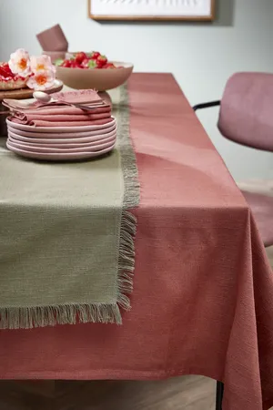 Mica Decorations Tafelloper Villia - 180×45 cm - Groen - afbeelding 2