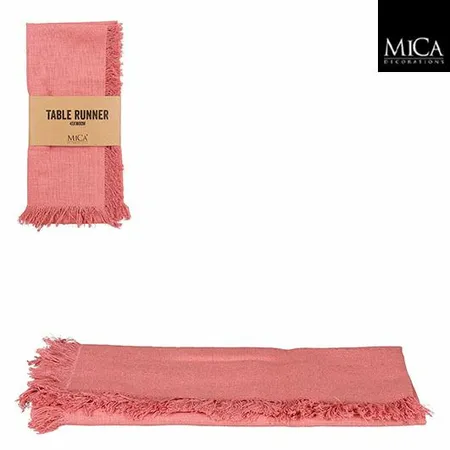 Mica Decorations Tafelloper Villia – Zalm – 180×45 cm – Tafeltextiel