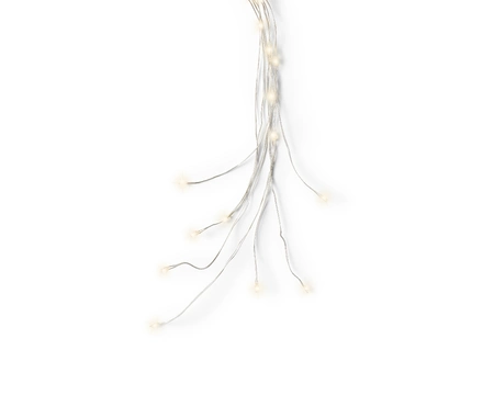 Micro Led Draadverlichting Bundel Zilver - 60 lampjes Warm Wit - afbeelding 3