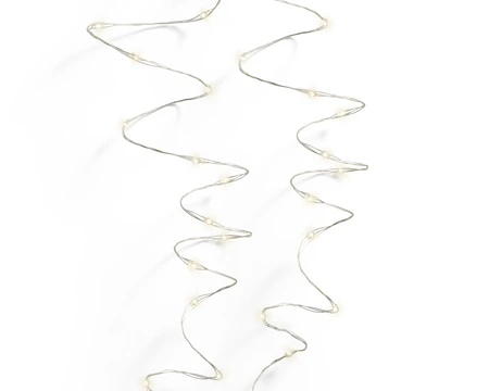 Micro Led draadverlichting zilver 6 meter - 120 lampjes Warm Wit - afbeelding 1