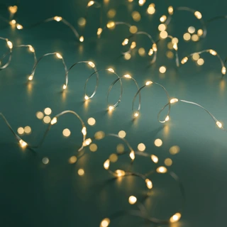Micro Led draadverlichting zilver Twinkle - 20 lampjes Klassiek Warm - afbeelding 4