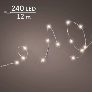 Micro Led draadverlichting zilver Twinkle - 240 lampjes Warm Wit - afbeelding 2