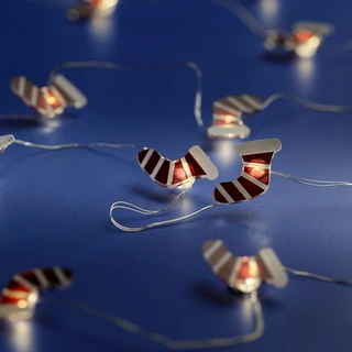 Micro LED draadverlichting zuurstok/strik/sok/kado - warm wit (assorti) - afbeelding 4